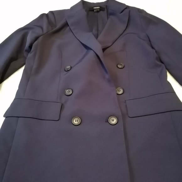 Forever 21, navy blue double-breasted blazer - Picture 9 of 13